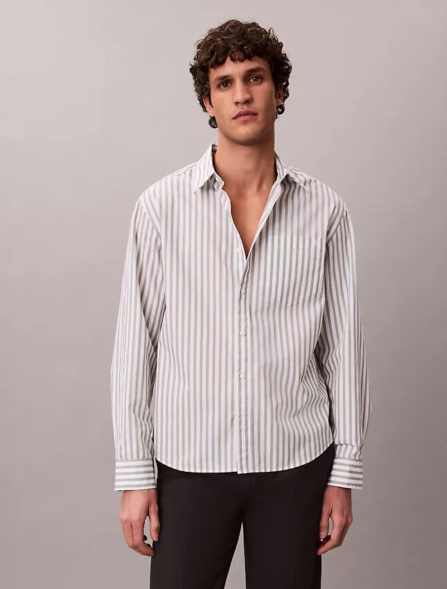 Yarn-Dyed Stripe Washed Poplin Shirt Yarn-Dyed Stripe Washed Poplin Shirt